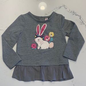 4T long sleeve bunny rabbit soft shirt